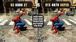 RTX 4070 Super vs RX 6900 XT - Biggest Comparison - 1080P, 1440P, 4k, RT + DLSS/FSR - ft. 7800x3D