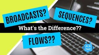 The Difference Between Broadcasts, Sequences and Flows | Bots for Bosses