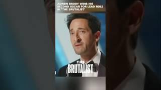 Adrien Brody in The Brutalist: Best Actor Oscar 2025 Winner #oscars #shorts