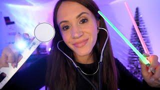 ASMR / Winter Cranial Nerve Exam (eye exam, light triggers, medical roleplay)