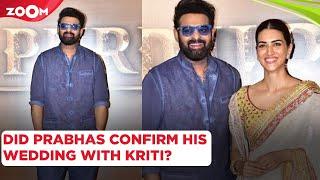 Prabhas BREAKS silence on his marriage plans amid dating rumours with co-star Kriti Sanon?