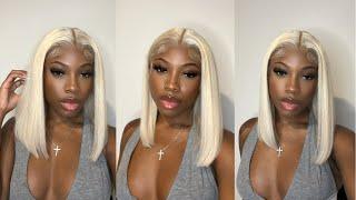 MELTED Blonde Bob Frontal Wig | Step by Step Install | Beautyforever Hair