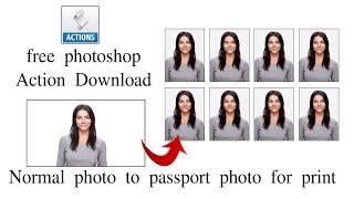 free download photoshop action for making passport size photo for print