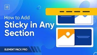 How to Add Sticky in Any Section