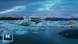 Glacier Lagoon Ambience, Relaxing Sounds for Sleep and Study in Iceland ASMR | 3 Hours