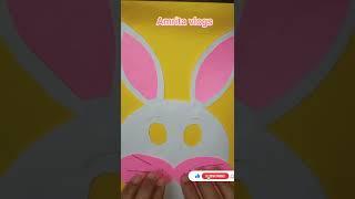 rabbit paper craft/easy face mask #viralshorts #ytshorts #short