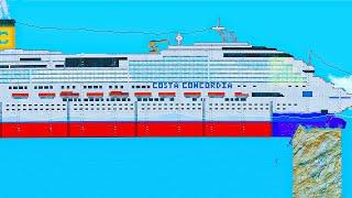 TOP-5 Sinking Ships - TITANIC - LUSITANIA - BISMARCK - ESTONIA - COSTA CONCORDIA | Floating Sandbox