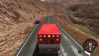 Nerve-racking Semi Truck Chase - BeamNG.drive - Gameplay