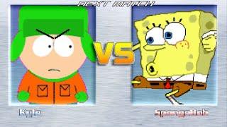 M.U.G.E.N BATTLES | Kyle Broflovski vs SpongeBob | South Park vs SpongeBob SquarePants