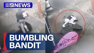 Man wears underwear on head during attempted hotel robbery | 9 News Australia