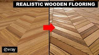 How to make Realistic Wooden Flooring   | Bump, Displacement and Gloss Map | Vray for Sketchup