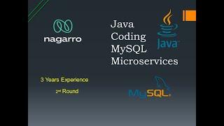 Nagarro | Round 2 | Java Interview Questions and answers | MySQL | Microservices | Java8