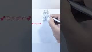 Girl with beautiful hairstyle pencil sketch #shorts #art