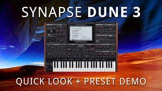 Synapse Audio - DUNE 3 | Quick Look + Preset Demo