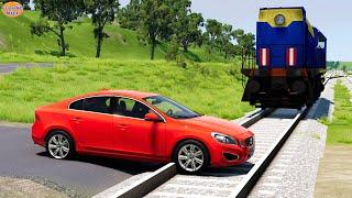 Cars vs Rails - BeamNG.drive