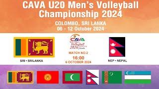 Sri Lanka - Nepal.  Match NO.2.  CAVA Men's U20 Volleyball Championship 2024 . Colombo.