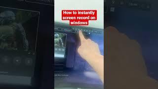 How to record screen on windows device