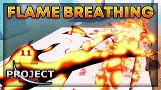 [Project Slayers] All MOVES for Flame Breathing SHOWCASE in Project Slayers | Roblox