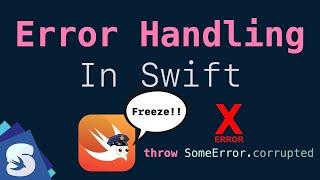 Error handling in Swift with Throw/Throws/Try