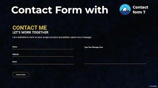 How to create a Modern contact form with bottom line for each field | WordPress and Contact Form 7