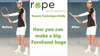 Tennis Technique Drills - How you can make a big Forehand huge - The Spot Drill