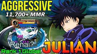 Aggressive Julian 11,700+ Hero Power! - Top 1 Global Julian by Renai? - Mobile Legends