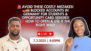  Blocked Accounts in Germany: Must-Know Facts for Opportunity Card Seekers & Students! 