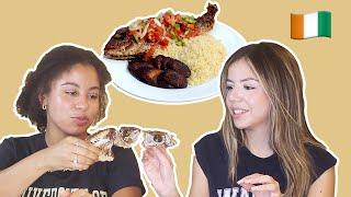 Americans Eat African Food for the First Time: Attieke w/Fish & Allloco