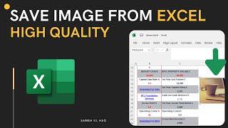 How to save a picture embedded in an Excel document without losing quality | #saveimagefromexcel