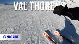 Carving blue piste 'Moraine' in Val Thorens, Les 3 Vallées (full)