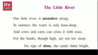 8th standard "The Little River" Poem Marathi meaning, Maharashtra board