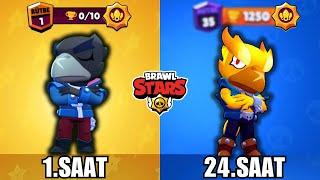 24 SAAT BOYUNCA CROW OYNADIM! KAÇ KUPA KASTIM? Brawl Stars