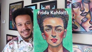 DRAWING Frida Kahlo in Oil Pastel! | Lets get artsy