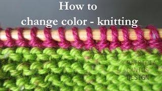 How to change color knitting