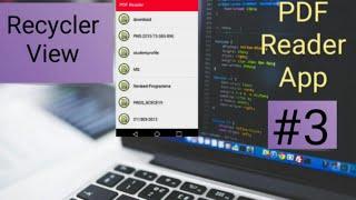 How To Make PDF Reader - Android Studio With RecyclerView App Tutorial Part 3/3