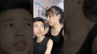 Thử gọi chồng bằng tên người yêu cũ | Vợ chồng trẻ con tập 16 | Tôm&Trinh couple #Shorts