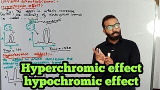 Hyperchromic effect and hypochromic effect || UV-Visible spectroscopy