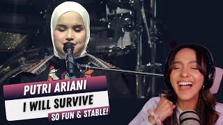 Putri Ariani - I Will Survive | LIVE (Cover) | REACTION!!