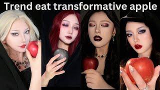 Trend of eating apple| Makeup transformation | eat Magical apple @beautywithUswa