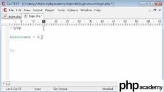 PHP Tutorials: Register & Login: User login (Part 1)