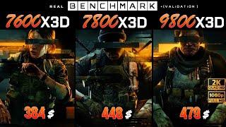 Ryzen 5 7600X3D vs 7 7800X3D vs 9800X3D / Test / FHD - QHD / 1080p - 1440p / RTX 4090 / in 8 Games