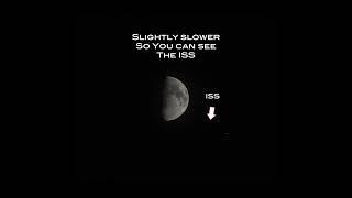 The International Space Station Transiting the Moon - Can I get the photo? #shorts