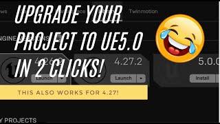 How To Properly Download and Upgrade to UE 5.0 In Just 2 Clicks!  #shorts