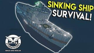 SINKING SHIP SURVIVAL CHALLENGE! - Stormworks: Build and Rescue Update Gameplay