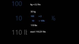 Trick to convert kilograms and pounds