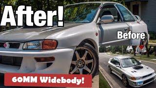 BUILDING Widebody Subaru coupe in 5 minutes! (22B 60mm Kit)