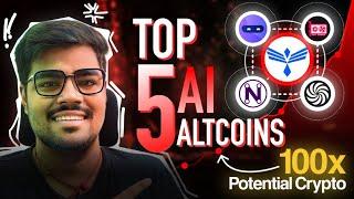 Top 5 New AI Altcoins 100x Potential Crypto Projects | Top 5 Lowcap AI Crypto 100x Return #aicrypto