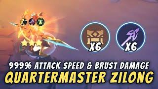 Zilong Quartermaster Crazy Attack speed & Brust Damage Combo!! Magic Chess Mobile Legends.