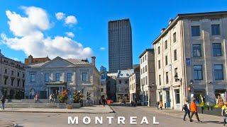 Warm Autumn Day in Old Montreal - City Walking Tour 2021