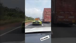 Lamborghini on highway crazy acceleration ️